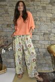 Riad Nights Relaxed Barrel Pant Greens